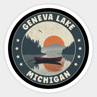 Geneva Lake Michigan Sunset Sticker